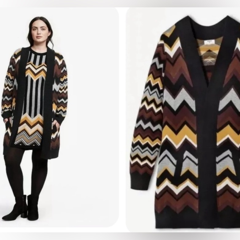 Missoni For Target Zig Zag Stripes Long Sleeve Sweater Cardigan Size L